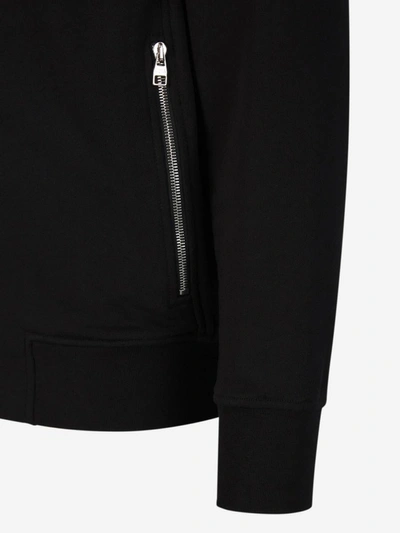 Shop Alexander Mcqueen Logo Zipper Sweatshirt In Negre