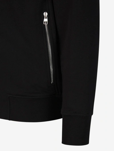 Alexander Mcqueen Logo Zipper Sweatshirt In Negre