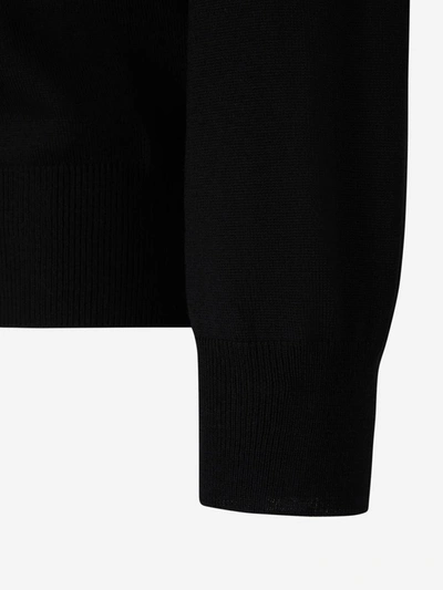 Shop Alexander Mcqueen Metallic Logo Sweater In Black