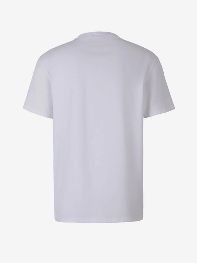 Shop Alexander Mcqueen Watercolor Motif Logo T-shirt In White