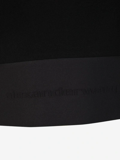 Shop Alexander Wang Logo Elastic Top In Negre