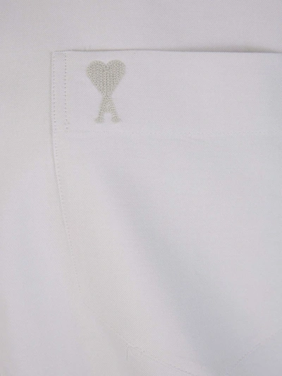 Shop Ami Alexandre Mattiussi Ami Paris Short Oversized Shirt In Beix