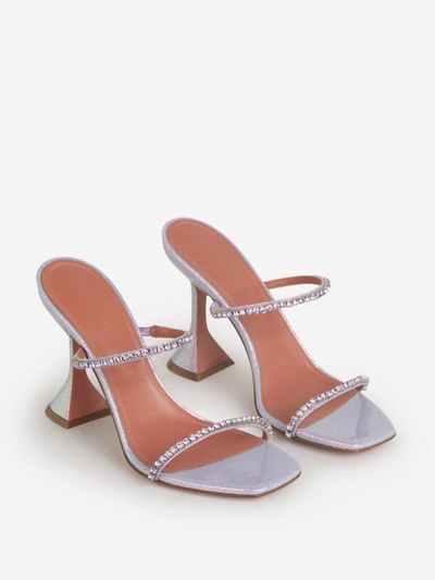 Shop Amina Muaddi Gilda Slipper Sandals In Lavanda