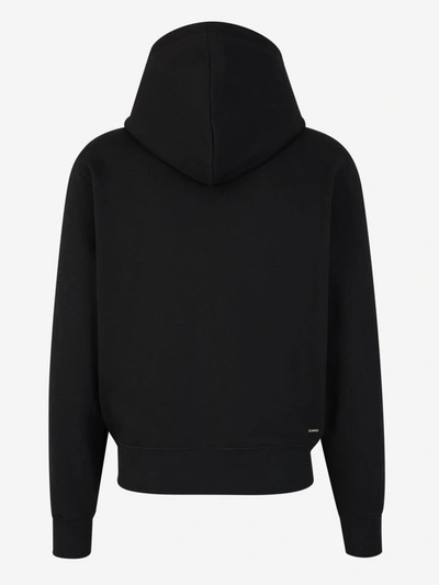 Shop Amiri Cotton Hood Sweatshirt In Negre