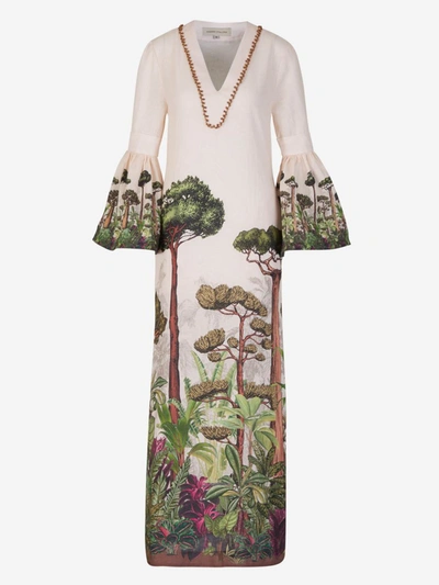 Shop Andres Otalora Forest Maxi Dress In Crema