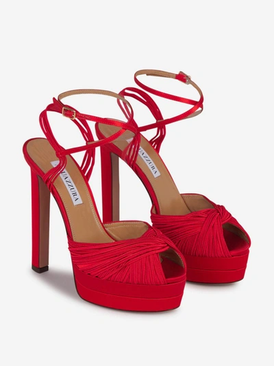 Shop Aquazzura Bellini Beauty Sandals In Vermell