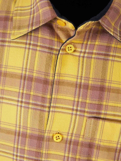 Shop Balenciaga Checkered Reversible Overshirt In Groc