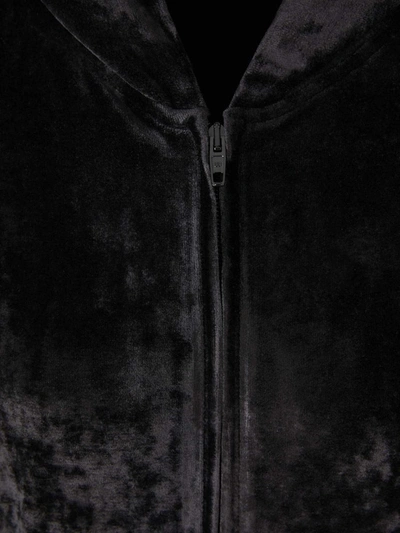 Shop Balenciaga Paris Velvet Sweatshirt In Negre