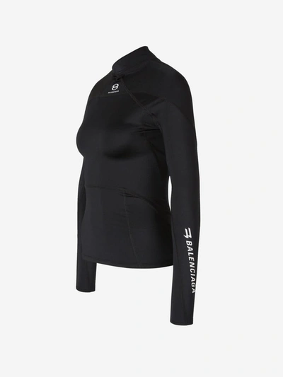 Shop Balenciaga Sporty B Activewear T-shirt In Negre