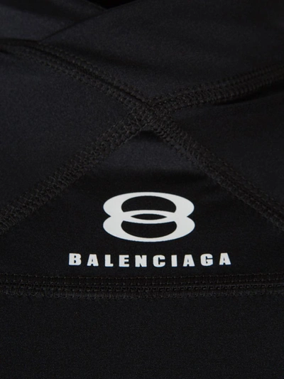 Shop Balenciaga Sporty B Activewear T-shirt In Negre