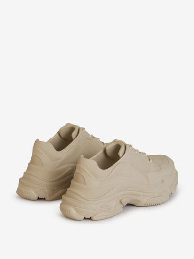 Shop Balenciaga Triple S Mold Sneakers In Taupe