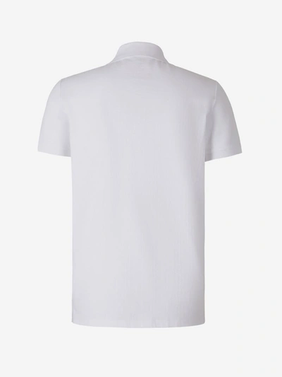 Shop Balmain Monogram Jacquard Polo In Blanc