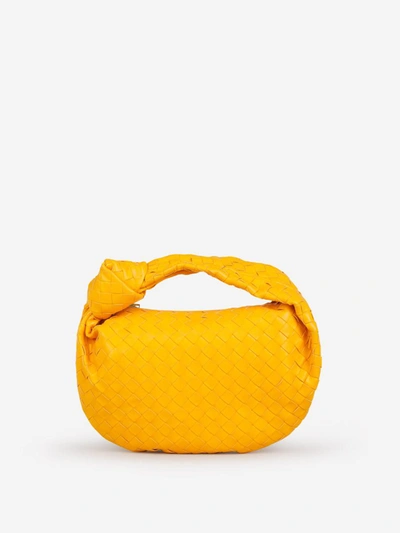 Shop Bottega Veneta Leather Jodie Bag In Mustard