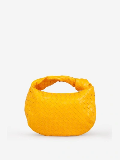 Shop Bottega Veneta Leather Jodie Bag In Mustard