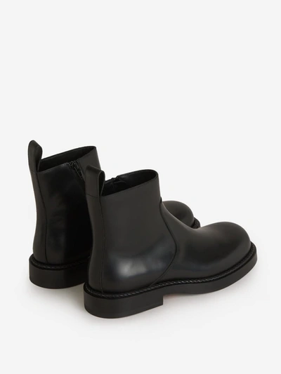Shop Bottega Veneta Smooth Leather Boots In Negre