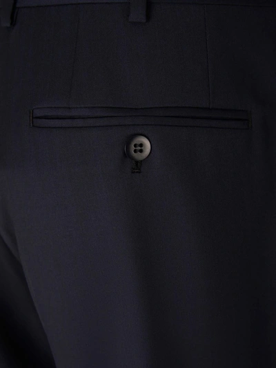 Shop Brioni Wool And Silk Suit In Dark Blue