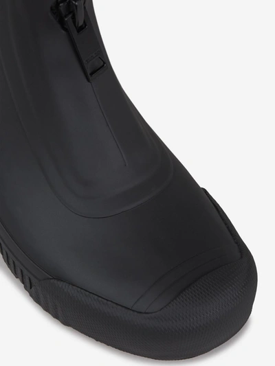 Shop Burberry Checkered Rain Boots In Black And Beige
