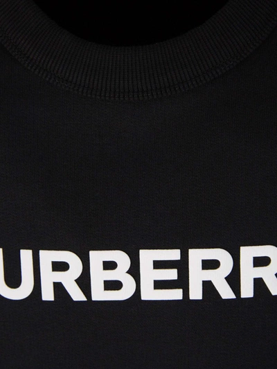 Shop Burberry Cotton Crewneck Sweatshirt In Negre