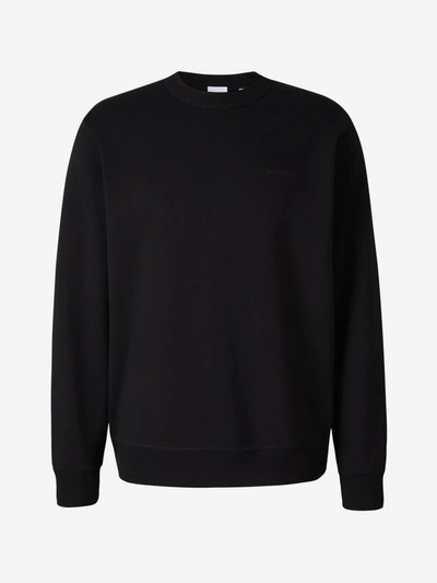 Shop Burberry Ekd Check Cotton Sweatshirt In Negre