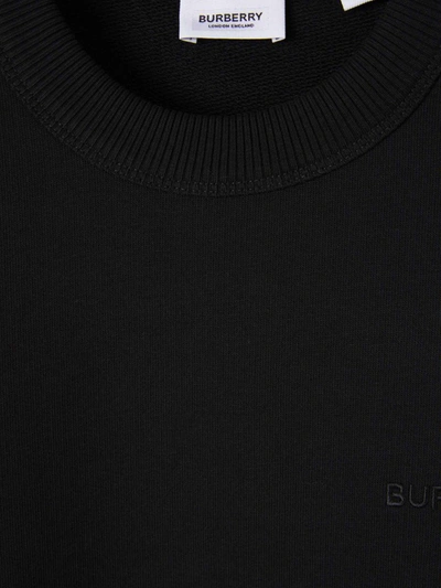 Shop Burberry Ekd Check Cotton Sweatshirt In Negre