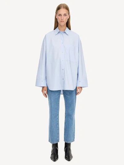 Shop By Malene Birger Cotton Derris Shirt In Blau Cel