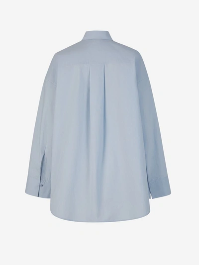 Shop By Malene Birger Cotton Derris Shirt In Blau Cel