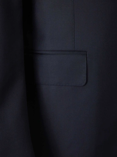 Shop Canali Plain Wool Suit In Pocket For Clutch