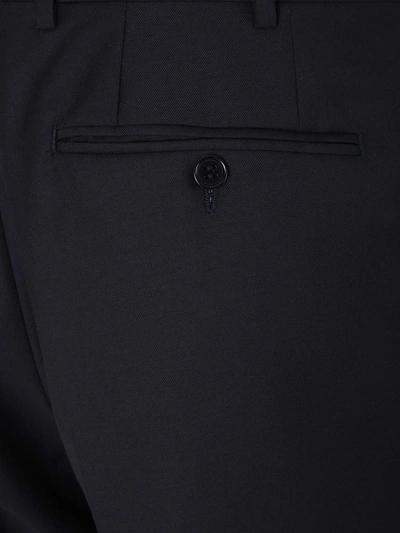 Shop Canali Straight Wool Suit In Black