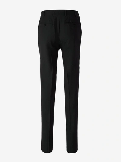 Shop Canali Wool Milano Suit In Black