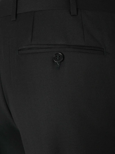 Shop Canali Wool Suit In Black