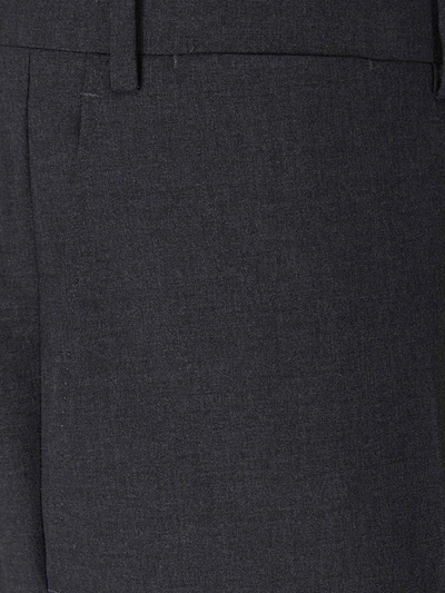 Shop Canali Wool Suit In Dark Grey