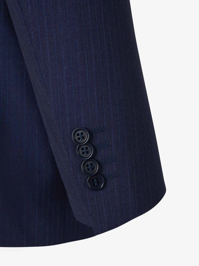 Shop Canali Wool Suit In Blue