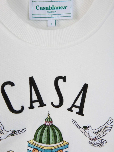 Shop Casablanca House Way Sweatshirt In Embroidered Motif