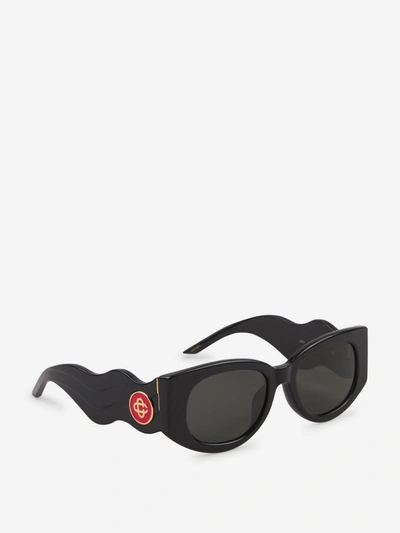 Shop Casablanca Logo Sunglasses In Negre