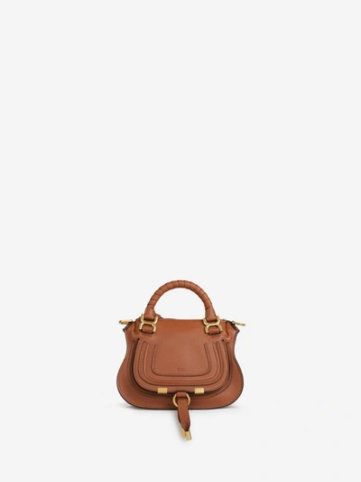 Shop Chloé Marcie Mini Bag In Camel