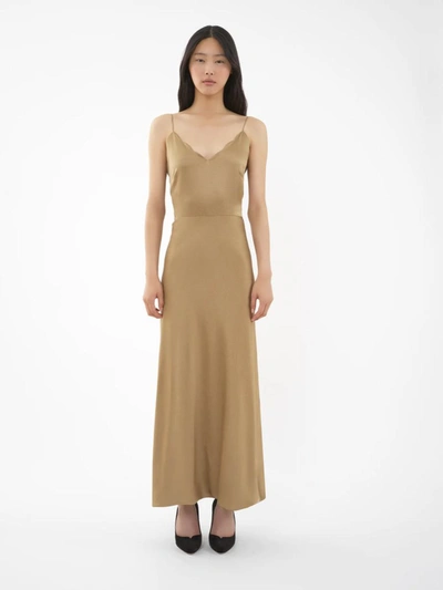 Shop Chloé X Atelier Jolie Silk Maxi Dress In Daurat