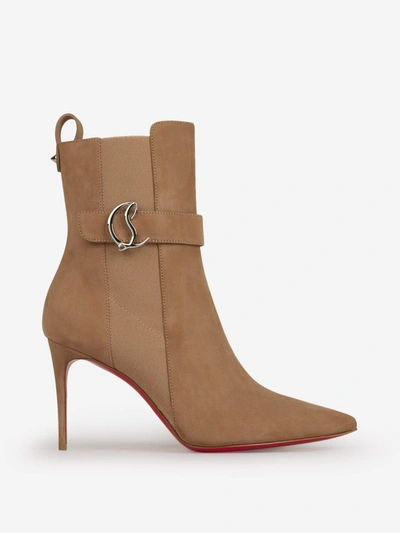 Shop Christian Louboutin Chelsea Booties In Camel