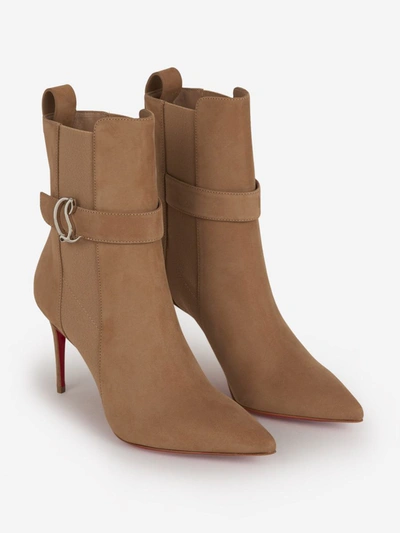 Shop Christian Louboutin Chelsea Booties In Camel