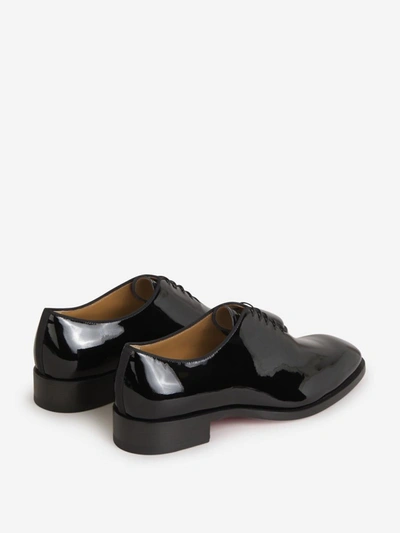 Shop Christian Louboutin Corteo Patent Leather Shoes In Negre