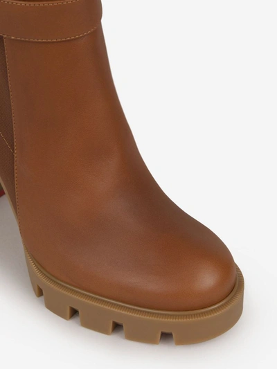 Shop Christian Louboutin Chelsea Lug Boots In Camel