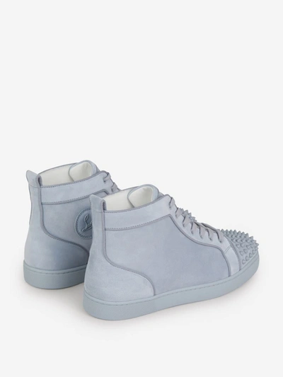 Shop Christian Louboutin Sneakers Louis Junior Spikes In Sky Blue