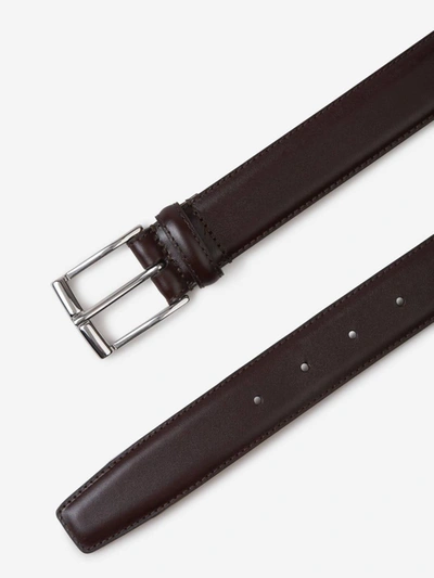 Crockett & Jones Leather Belt In Brown