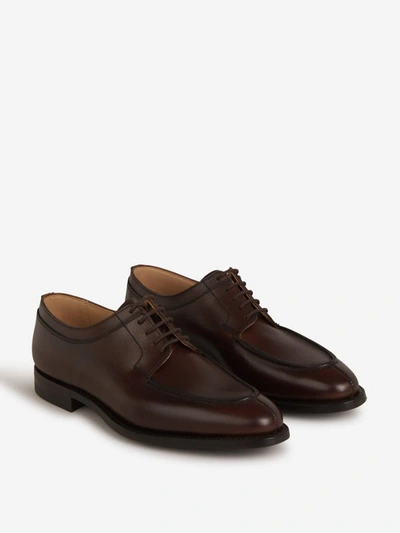 Shop Crockett & Jones Hardwick Leather Shoes In Brown
