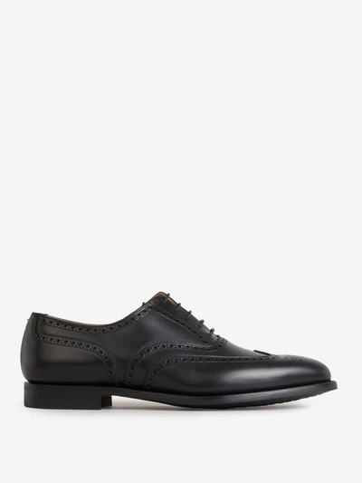 Shop Crockett & Jones Westgate Leather Shoes In Black