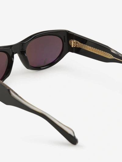 Shop Cutler And Gross Cutler & Gross Round Sunglasses In Negre