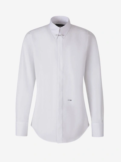 Shop Dsquared2 Ceresian Cotton Shirt In Blanc
