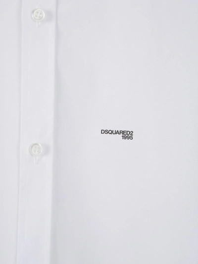 Shop Dsquared2 Cotton Poplin Shirt In Blanc