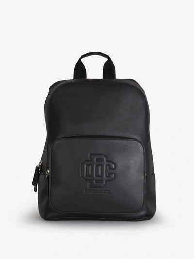 Shop Dsquared2 Logo Leather Backpack In Black