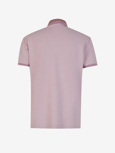 Shop Etro Cotton Piquet Polo In Rosa Pal