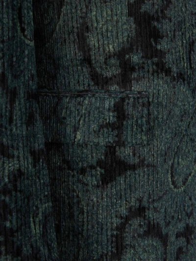 Shop Etro Paisley Pattern Blazer In Verd Fosc